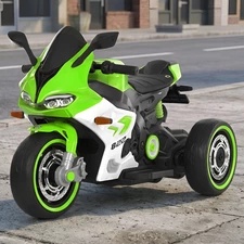 Детский мотоцикл на аккумуляторе M 6307EL-5 зеленый 2 мотора 25W